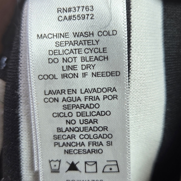 Laundry By Shelli Segal Black and White Striped Zippered Cardigan Ans Red Trim 6 - Picture 3 of 5